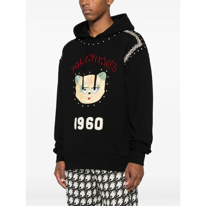 Valentino Black Sweaters & Knitwear - Hoodies Men