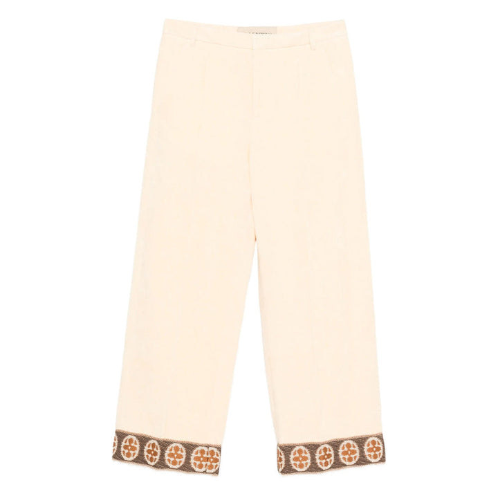 Valentino Neutrals Trousers - Cropped Trousers Men