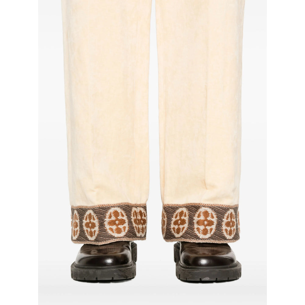 Valentino Neutrals Trousers - Cropped Trousers Men
