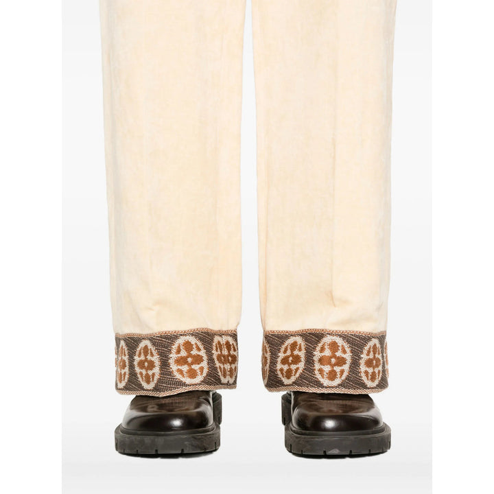 Valentino Neutrals Trousers - Cropped Trousers Men