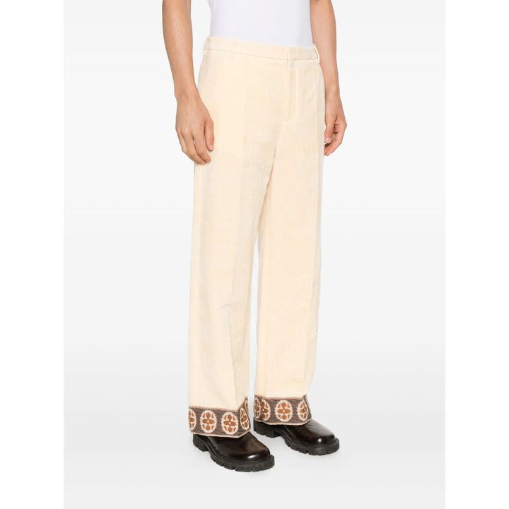 Valentino Neutrals Trousers - Cropped Trousers Men