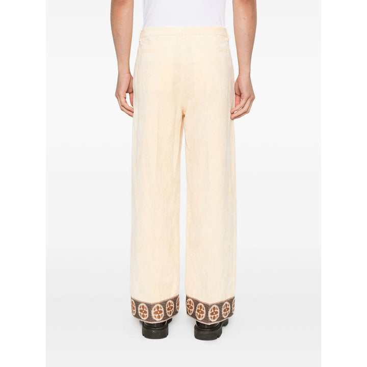 Valentino Neutrals Trousers - Cropped Trousers Men