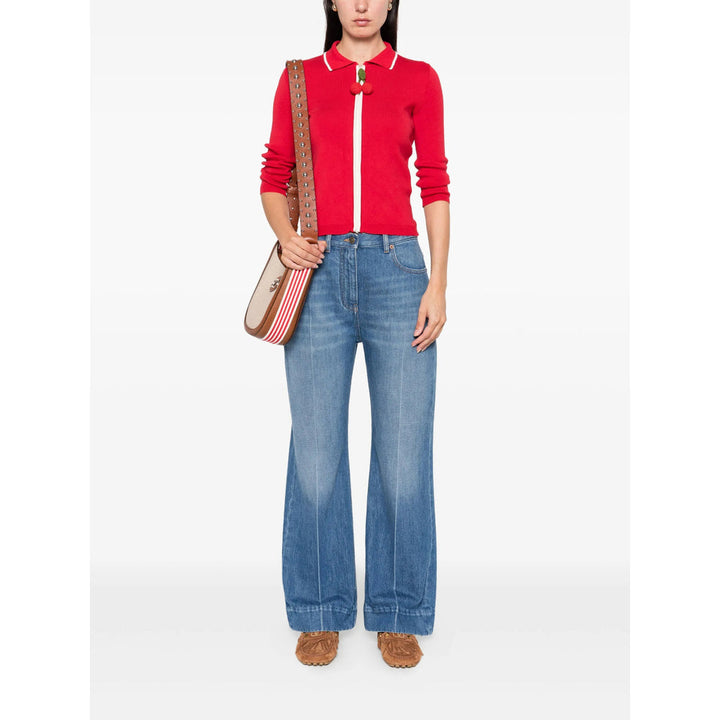 Valentino Blue Denim - Flared Jeans Women