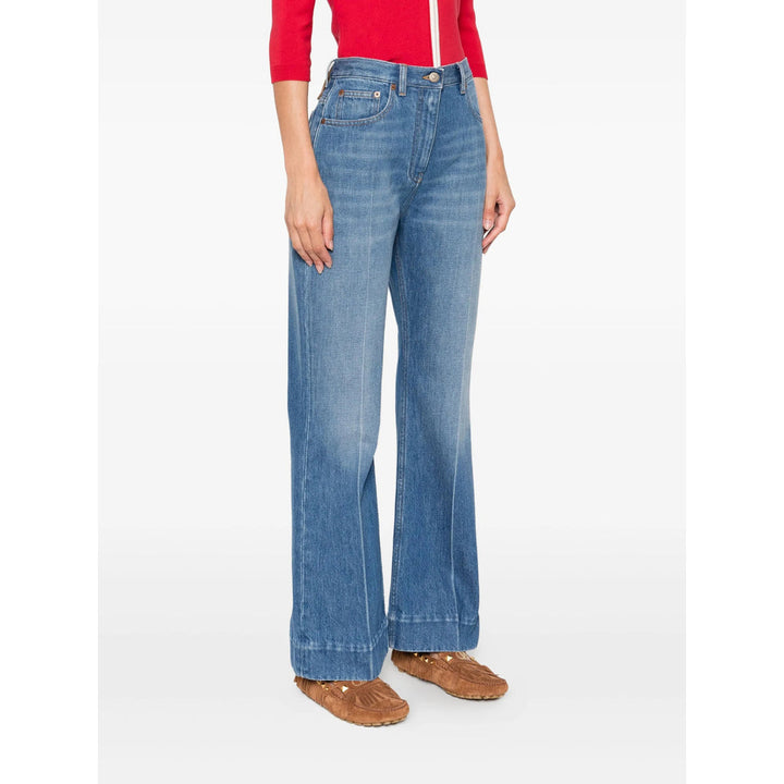 Valentino Blue Denim - Flared Jeans Women