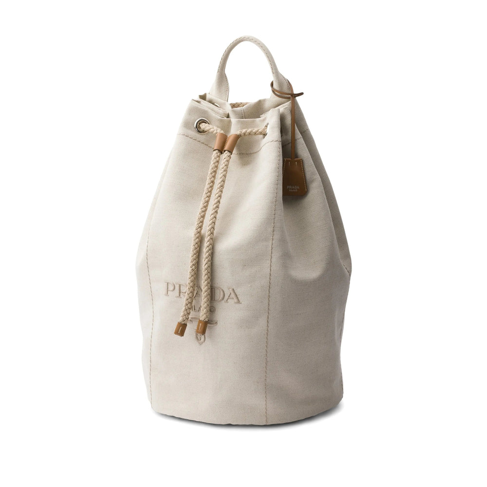 Prada Neutrals Backpacks Men