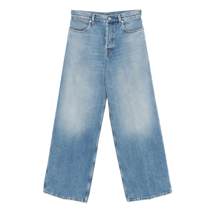 Gucci Blue Denim - Wide-Leg Jeans Women