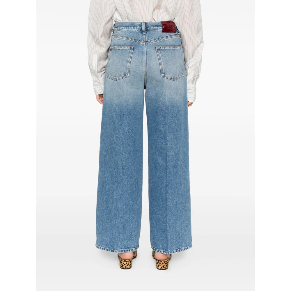 Gucci Blue Denim - Wide-Leg Jeans Women