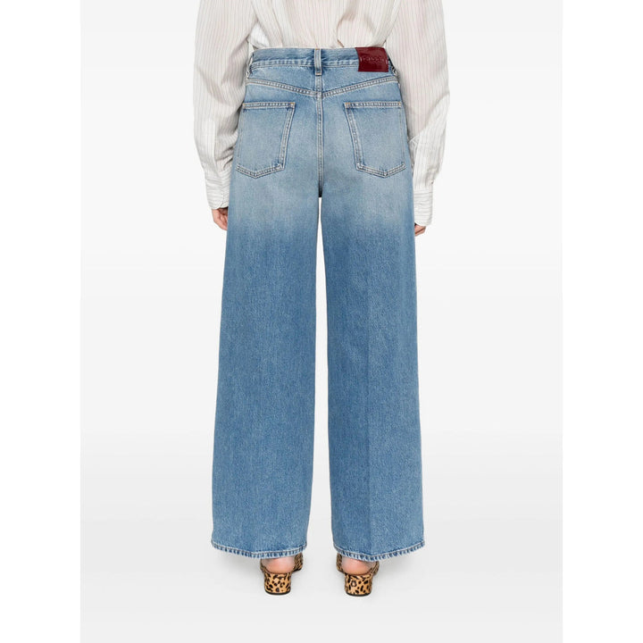 Gucci Blue Denim - Wide-Leg Jeans Women