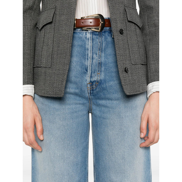 Gucci Blue Denim - Wide-Leg Jeans Women