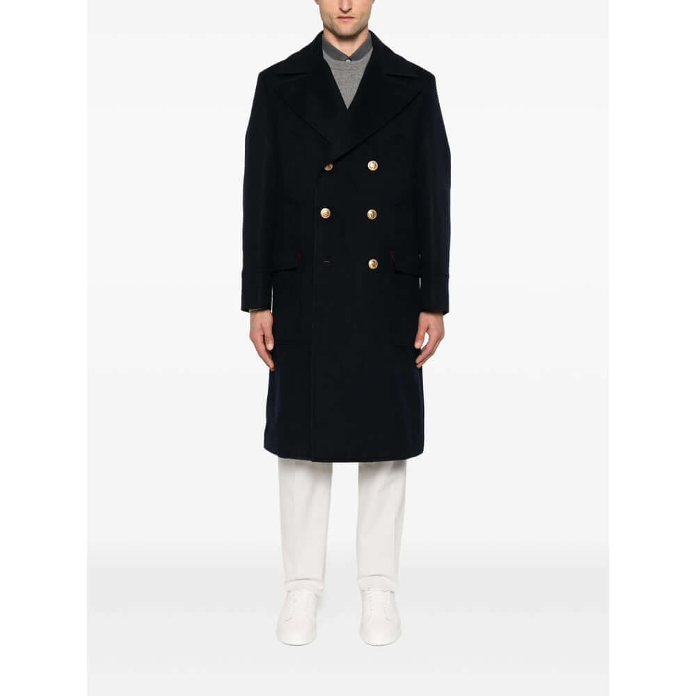 Brunello Cucinelli Blue Coats - Double Breasted Coats Men