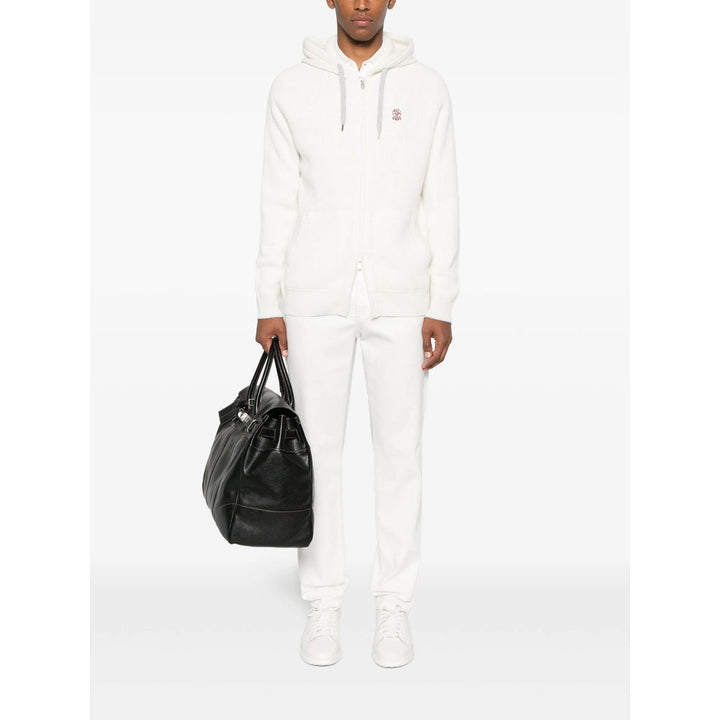 Brunello Cucinelli White Sweaters & Knitwear - Cardigans Men