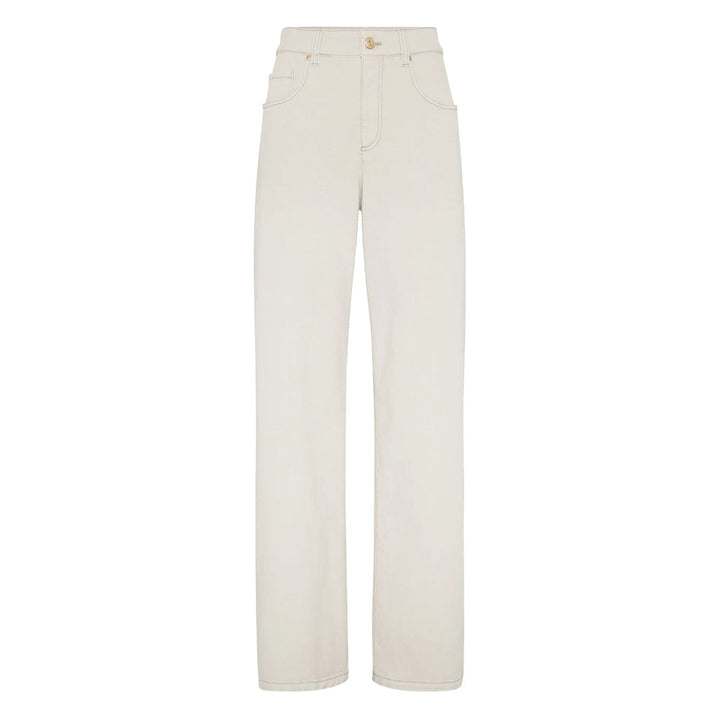 Brunello Cucinelli Neutrals Denim - Straight-Leg Jeans Women
