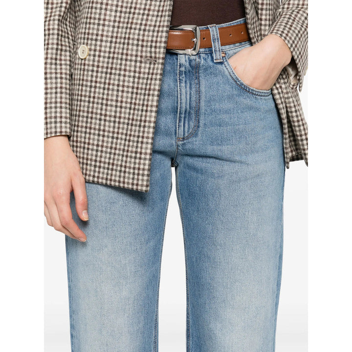 Brunello Cucinelli Blue Denim - Straight-Leg Jeans Women