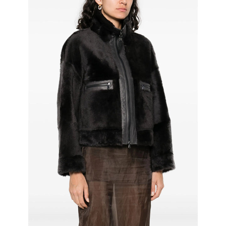 Brunello Cucinelli Grey Jackets - Leather Jackets Women
