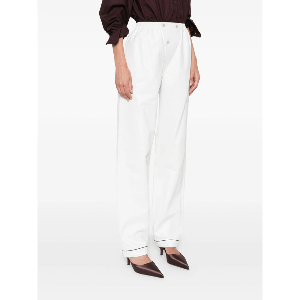Prada White Trousers - Straight Trousers Women