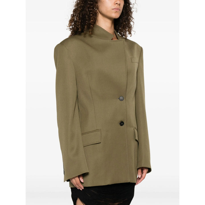 The Attico Green Jackets - Blazers Women