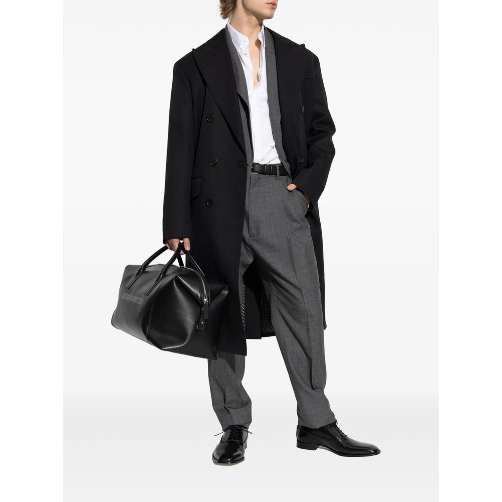Dsquared2 Black Coats - Double Breasted Coats Men