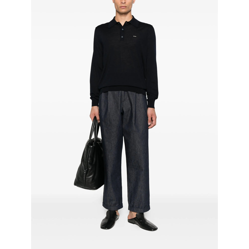 Prada Blue Polo Shirts Men