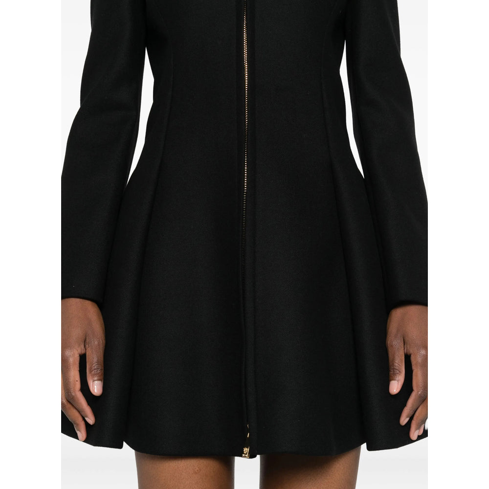 Versace Black Coats - Single Breasted Coats Women