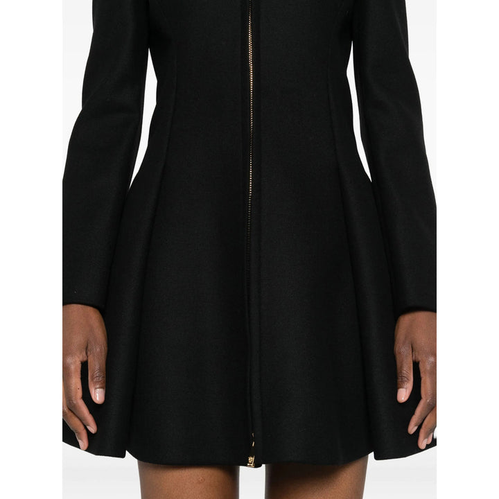 Versace Black Coats - Single Breasted Coats Women