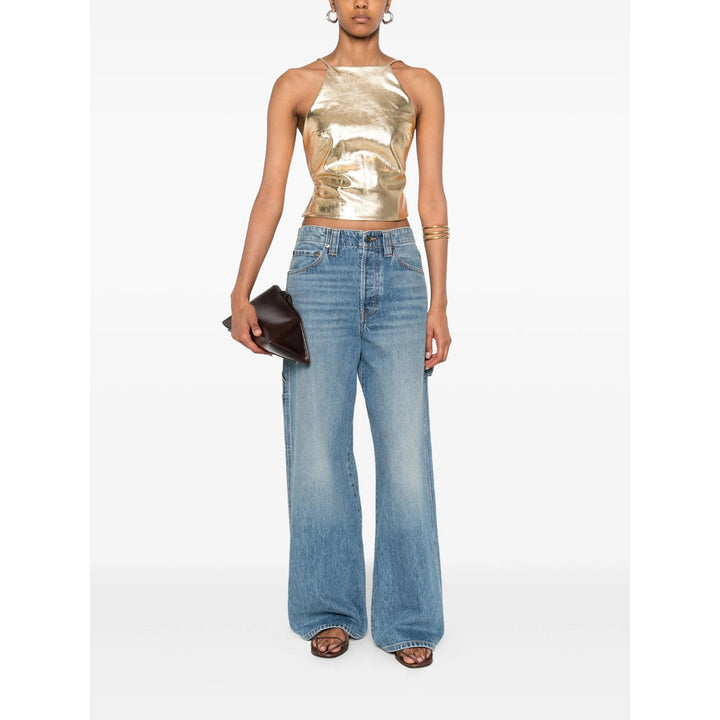 Cult Gaia Gold Tops - Vests & Tank Tops Women