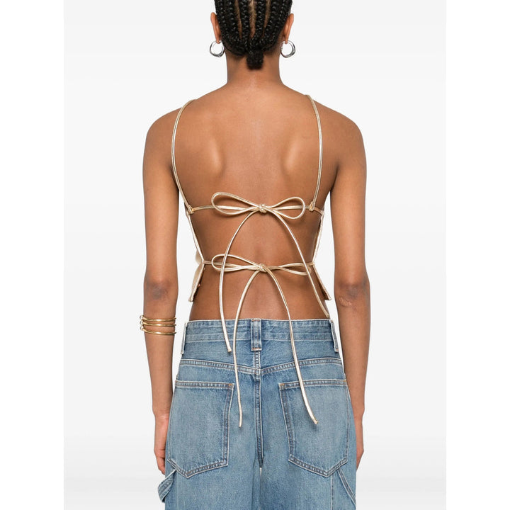 Cult Gaia Gold Tops - Vests & Tank Tops Women