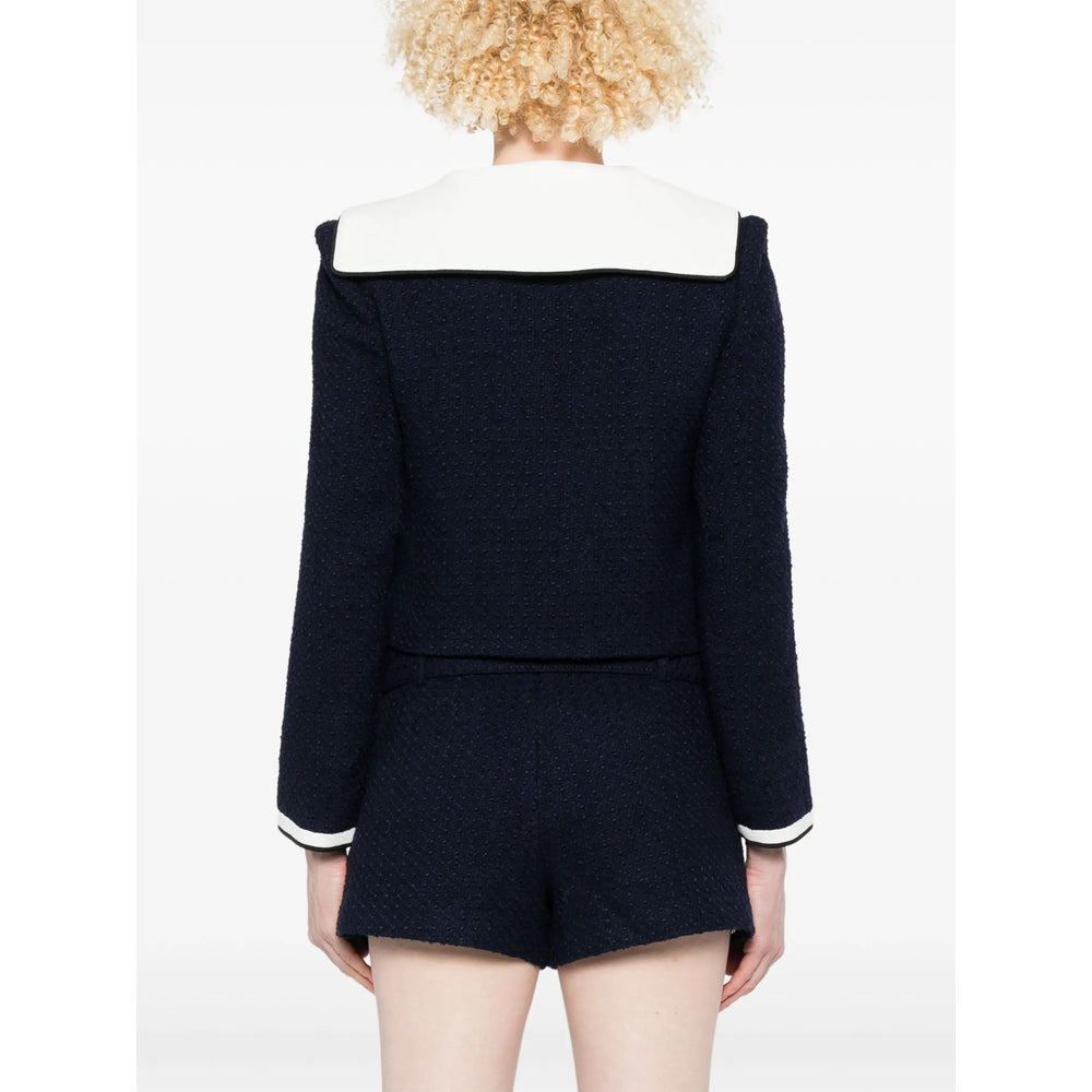 Self-Portrait Blue Jackets - Cropped Jackets Women