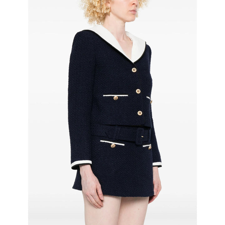 Self-Portrait Blue Jackets - Cropped Jackets Women