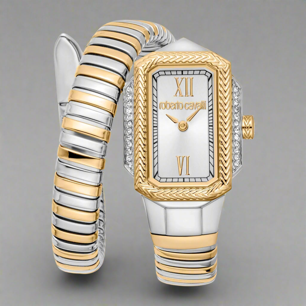 Roberto Cavalli women's two tone yellow/silver  Watches