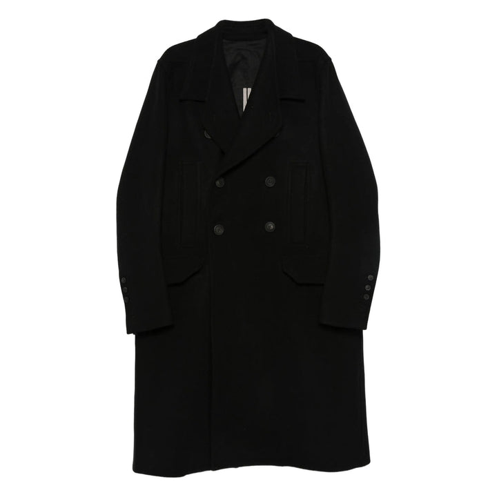 Rick Owens Black Coats - Double Breasted Coats Men