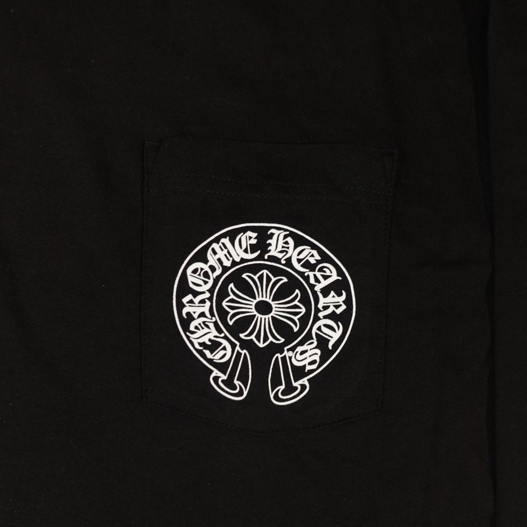 Chrome Hearts Miami Exclusive Horseshoe Logo Long Sleeve in Black