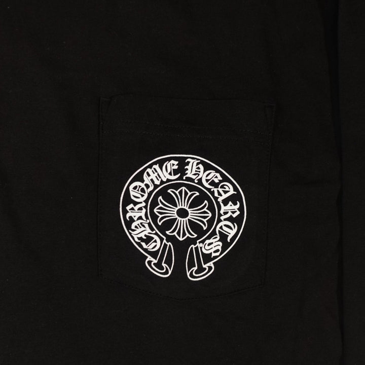 Chrome Hearts Miami Exclusive Horseshoe Logo Long Sleeve in Black