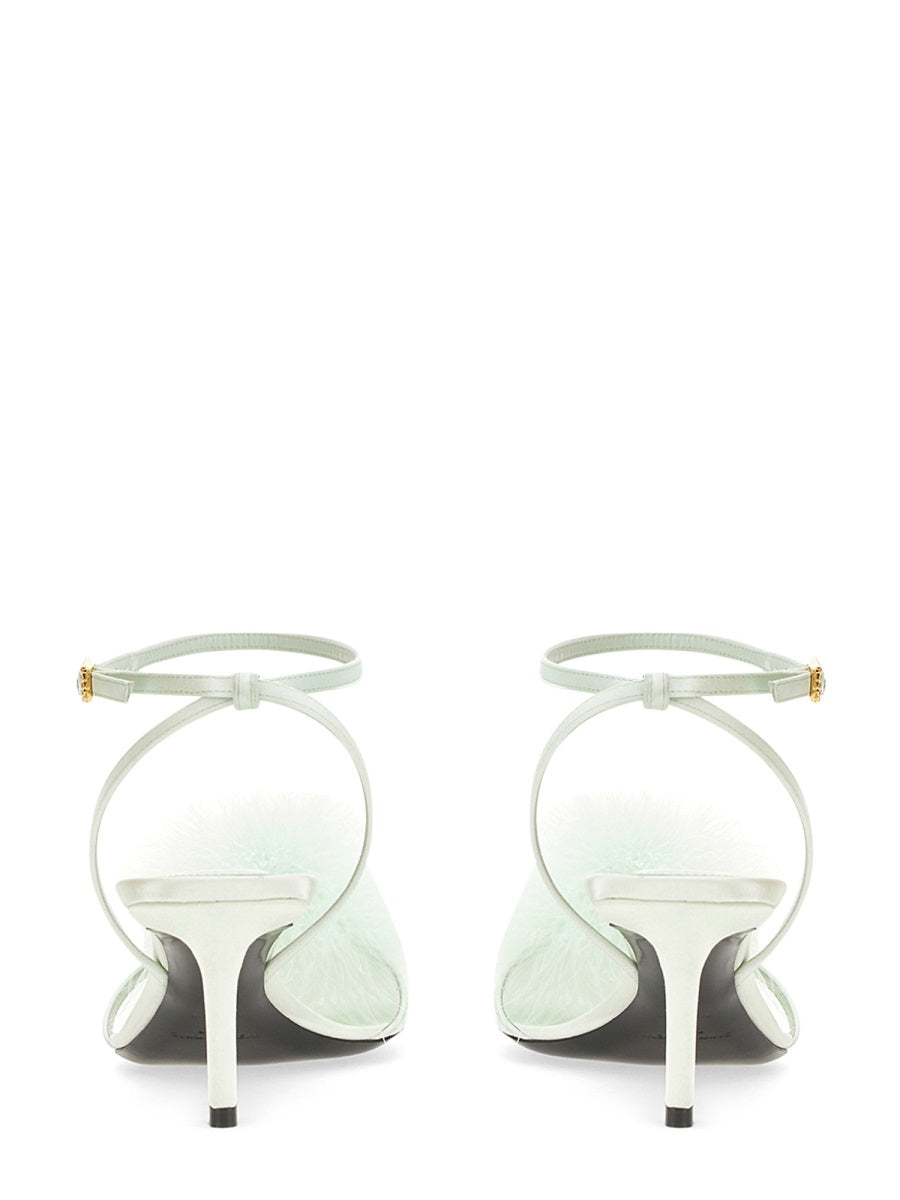 Saint Laurent Women Mule Mae In Satin Crepe