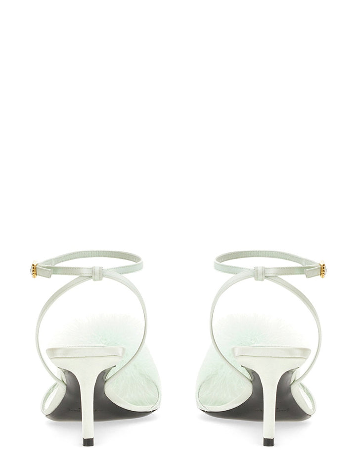 Saint Laurent Women Mule Mae In Satin Crepe