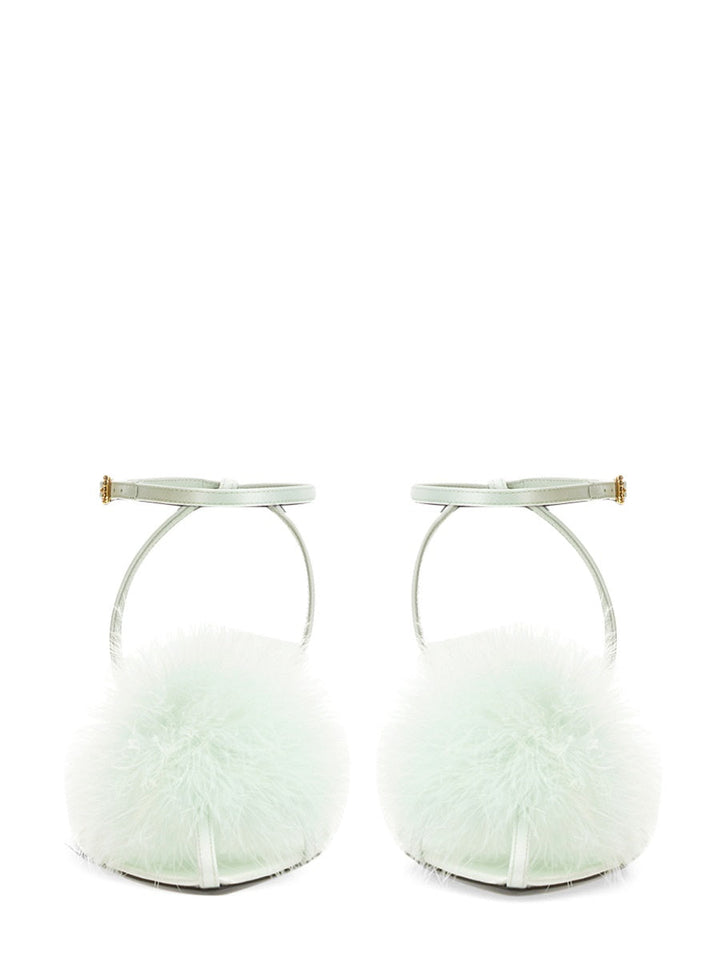 Saint Laurent Women Mule Mae In Satin Crepe