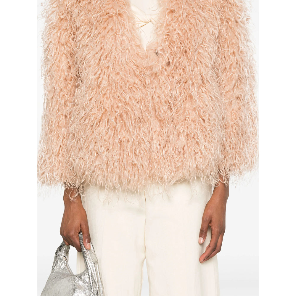 Forte Forte Neutrals Coats - Faux Fur Coats Women
