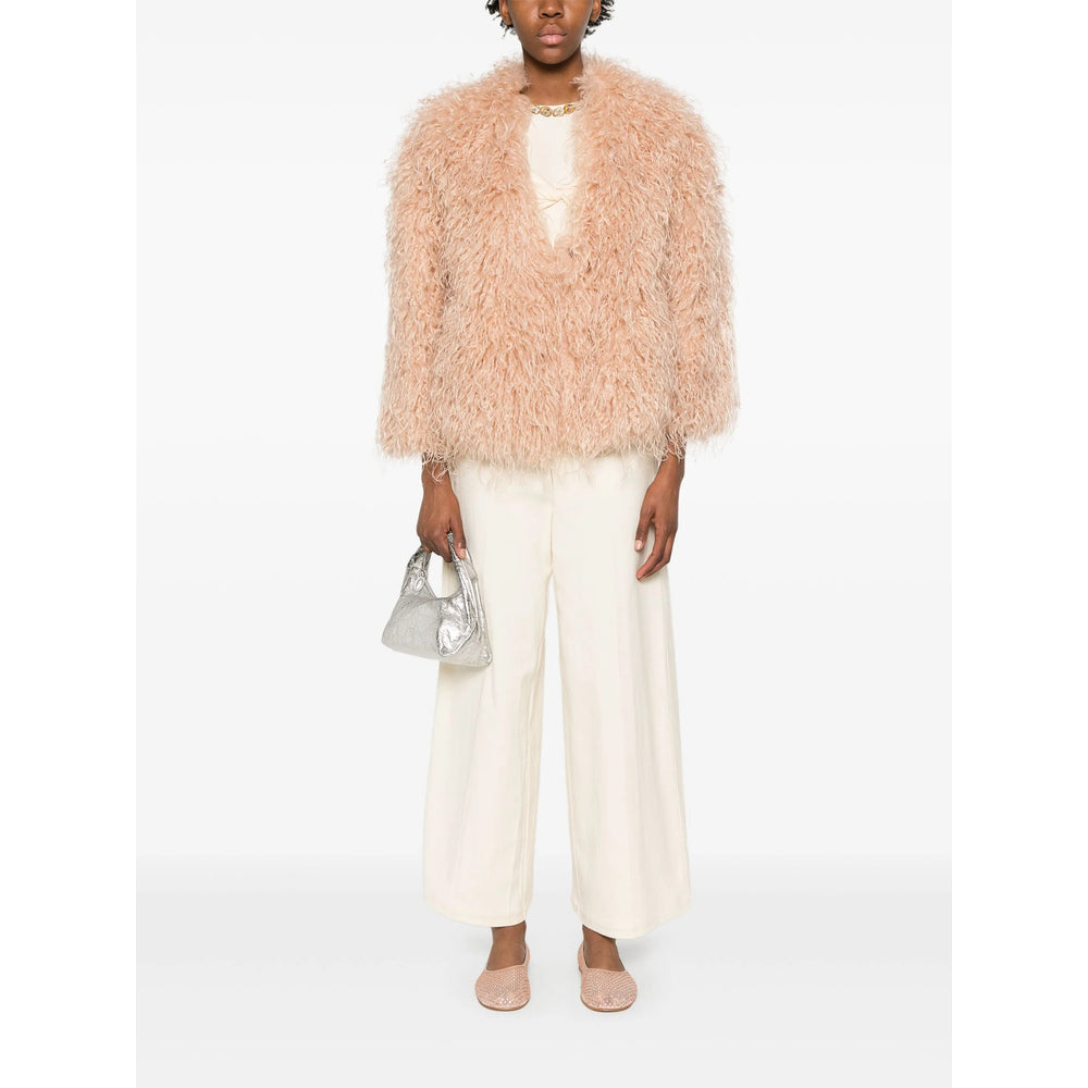 Forte Forte Neutrals Coats - Faux Fur Coats Women