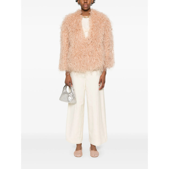 Forte Forte Neutrals Coats - Faux Fur Coats Women