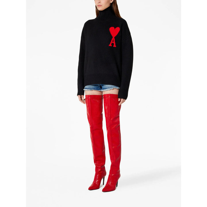 Ami Paris Black Sweaters & Knitwear - Jumpers Men