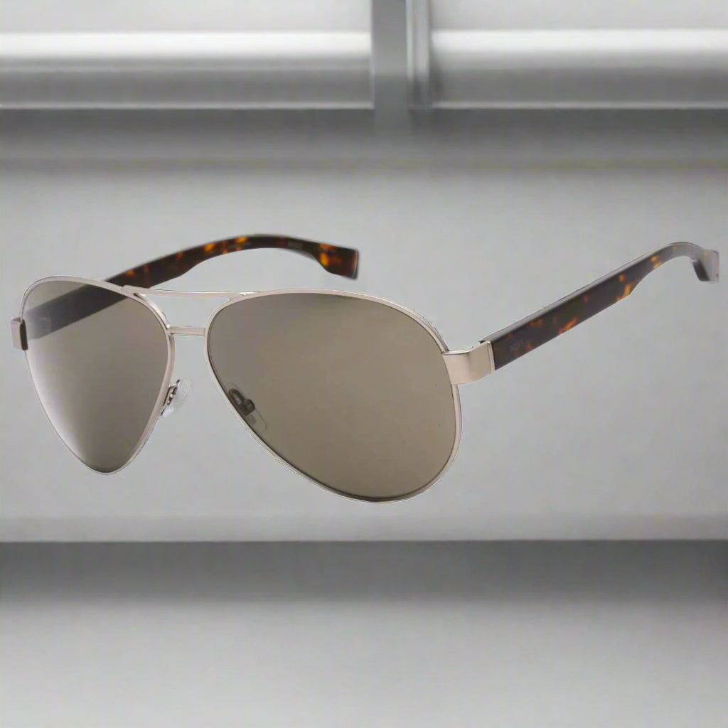 Hugo Boss men's grey UV3 Sunglasses