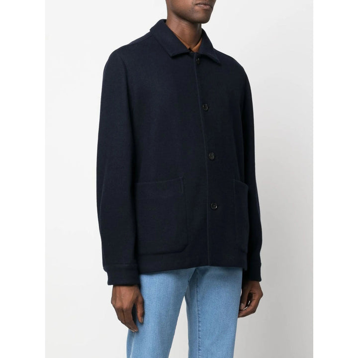 Zegna Blue Jackets - Shirt Jackets Men