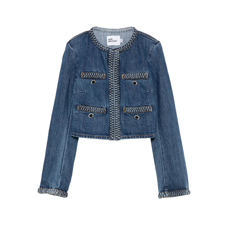 Self-Portrait Blue Jackets - Denim Jackets Women