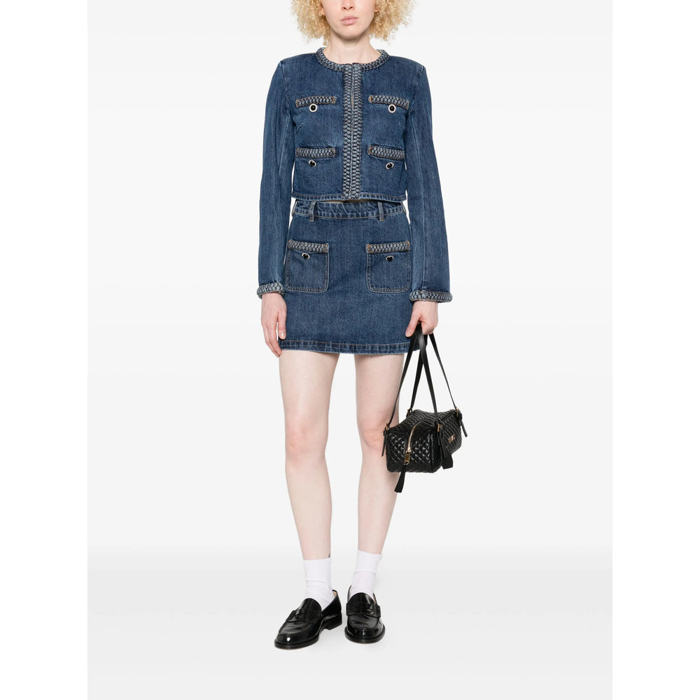 Self-Portrait Blue Jackets - Denim Jackets Women