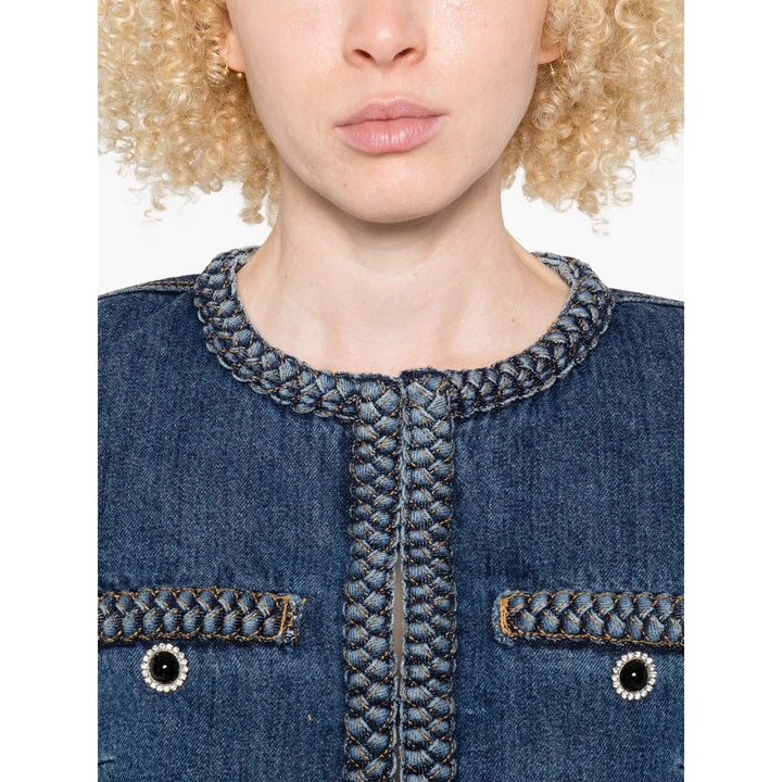 Self-Portrait Blue Jackets - Denim Jackets Women