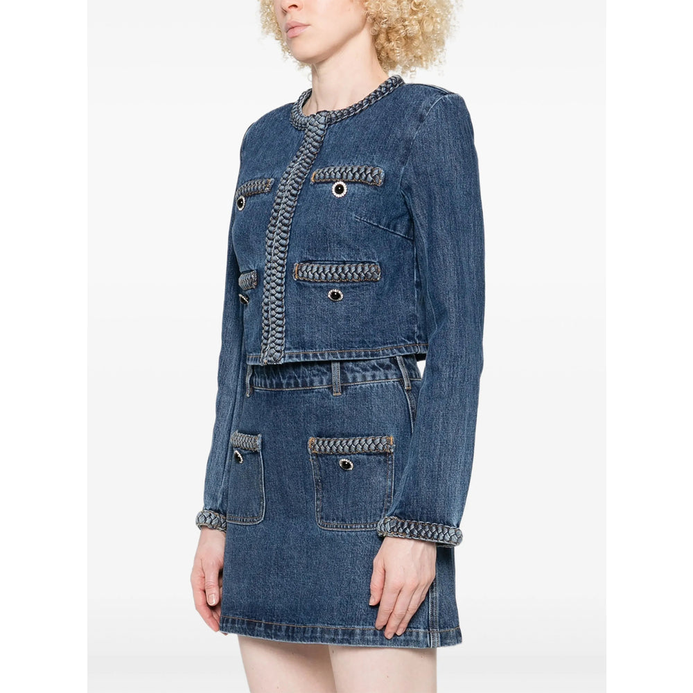 Self-Portrait Blue Jackets - Denim Jackets Women