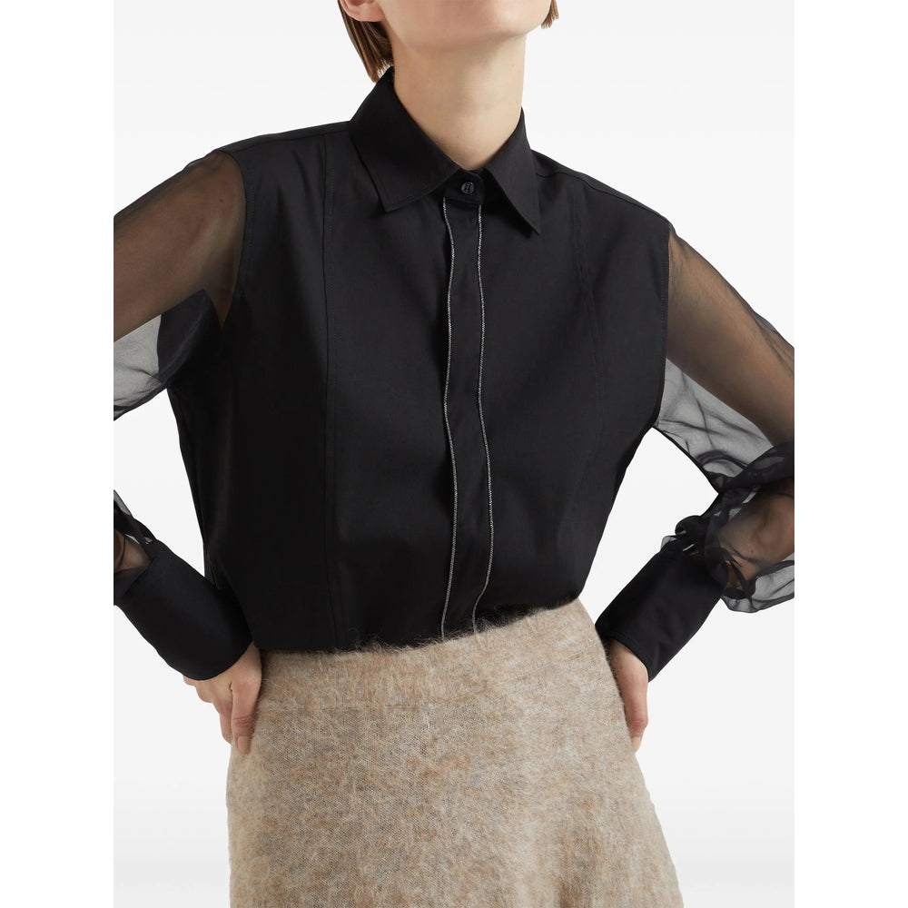 Brunello Cucinelli Black Tops - Shirts Women