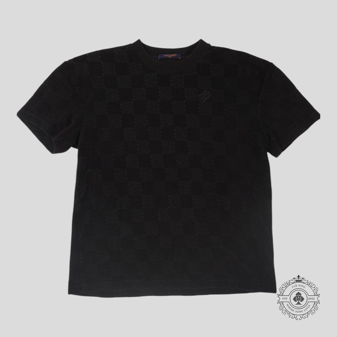 Louis Vuitton Damier French Terry Tee in Black