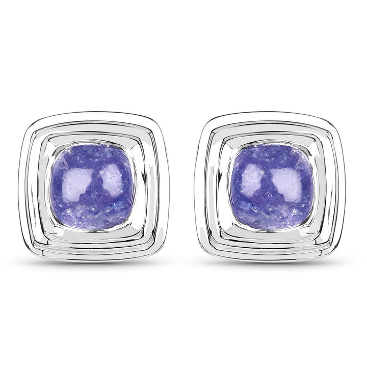 4.74 Carat Genuine Tanzanite .925 Sterling Silver Earrings