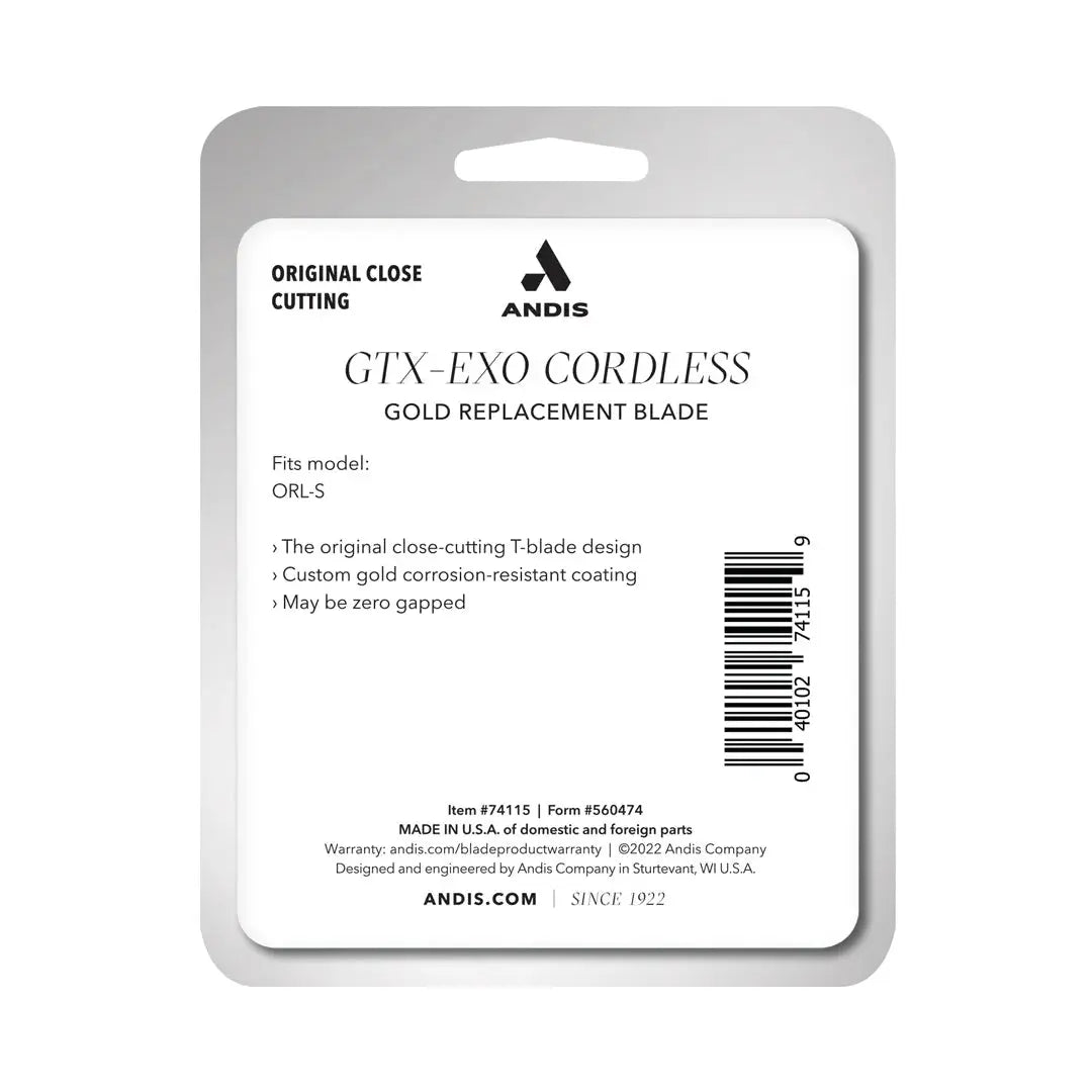 Andis GTX-EXO Cordless Gold Shallow Tooth Replacement Blade | 74115
