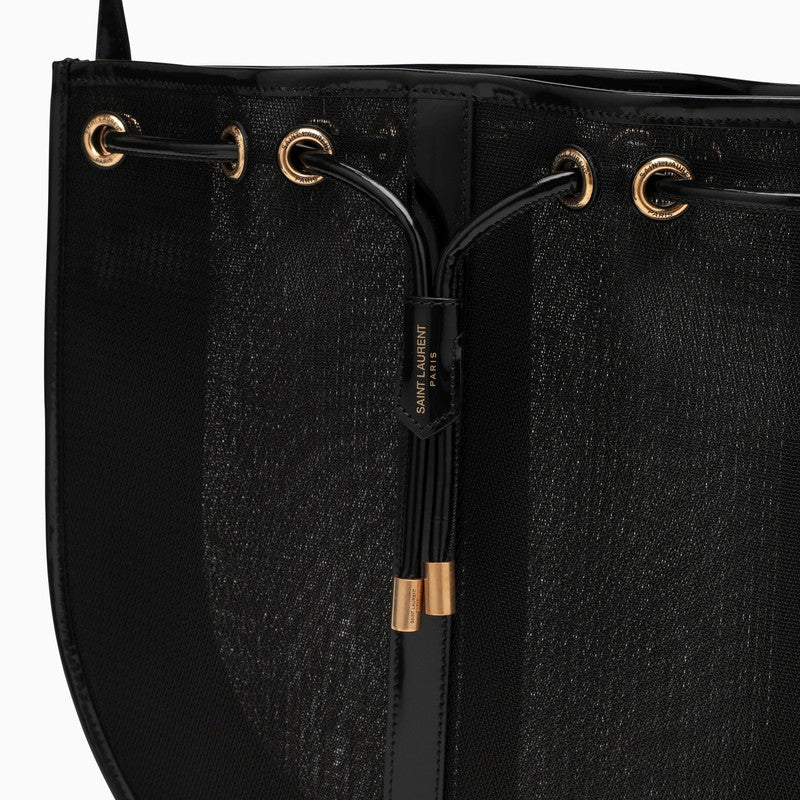 Saint Laurent Black Mesh Shoulder Bag Women